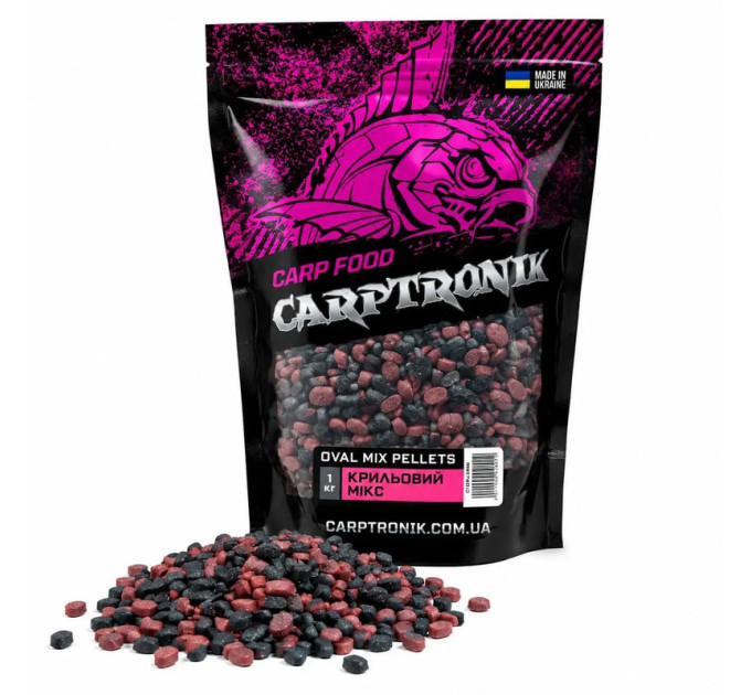 Carptronik Пеллетс Oval MIX Крильовий 1кг
