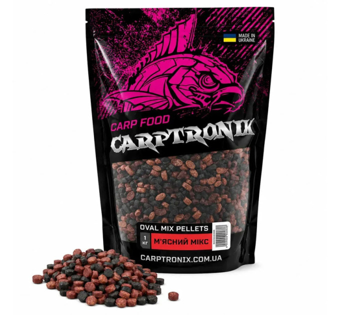 Carptronik Пеллетс Oval MIX М'ясний 1кг