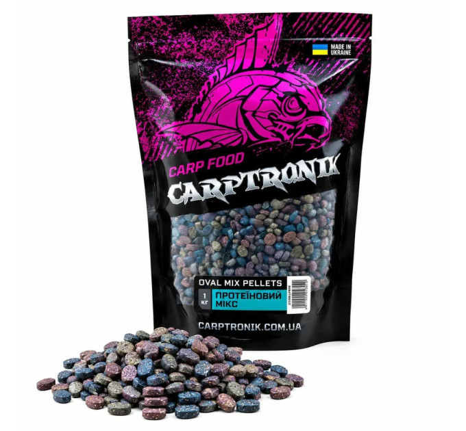 Carptronik Пеллетс Oval MIX Протеїновий 1кг
