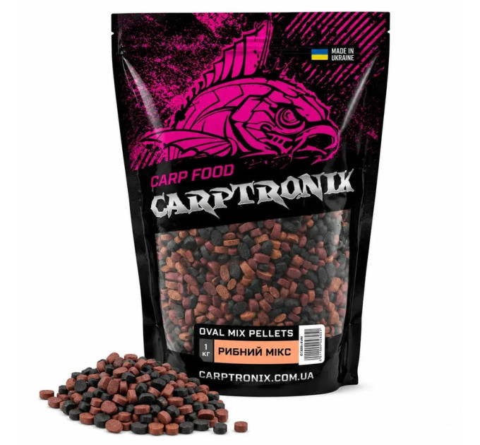 Carptronik Пеллетс Oval MIX Рибний 1кг