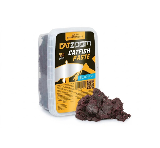 CarpZoom Catfish Paste, blood-fish, 450 g - Паста на сома, Кровь - Рыба
