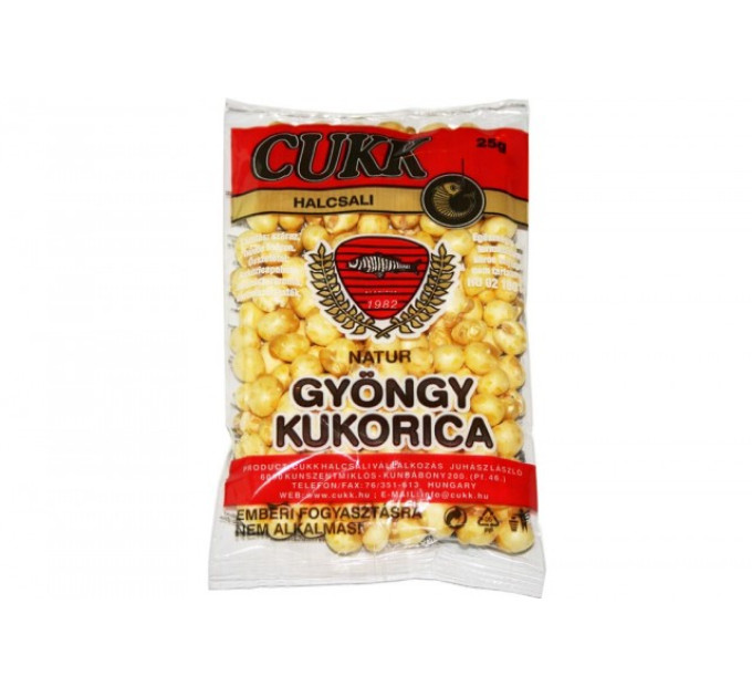 CUKK (Угорщина) Повітряна кукурудза (поп-корн) (25гр) Натур (світло-жовтий)