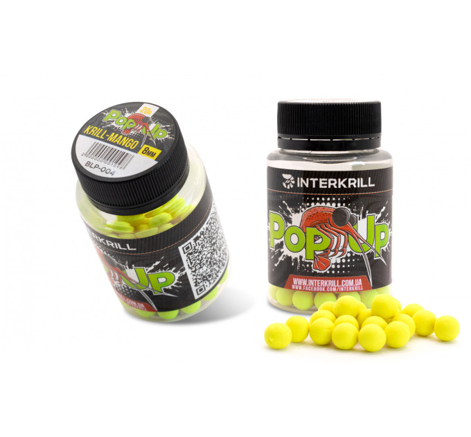 Бойли INTERKRILL 8мм Pop-up Krill Mango, 20 г