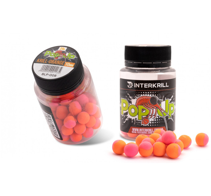 Бойли INTERKRILL 10мм Pop-up Krill Orange, 20 г