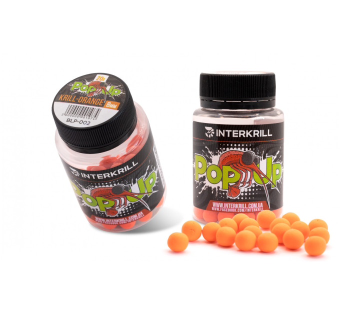 Бойли INTERKRILL 8мм Pop-up Krill Orange, 20 г