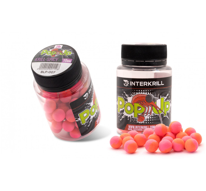 Бойли INTERKRILL 10мм Pop-up Krill Spicy, 20 г