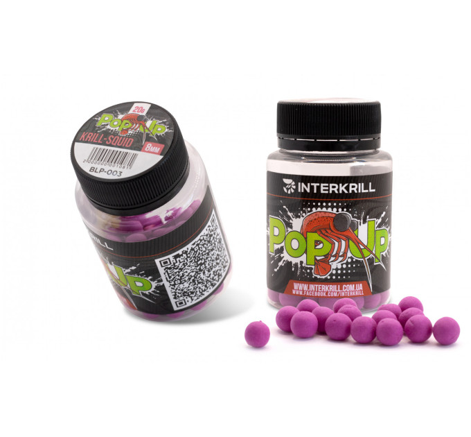 Бойли INTERKRILL 8мм Pop-up Krill Squid, 20 г