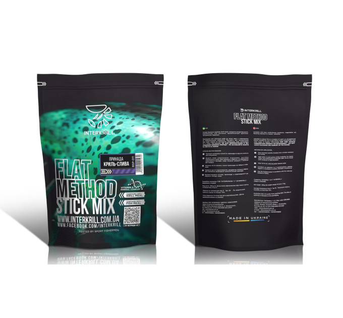 Flat Method INTERKRILL Stick Mix, 800 г, Криль-Слива