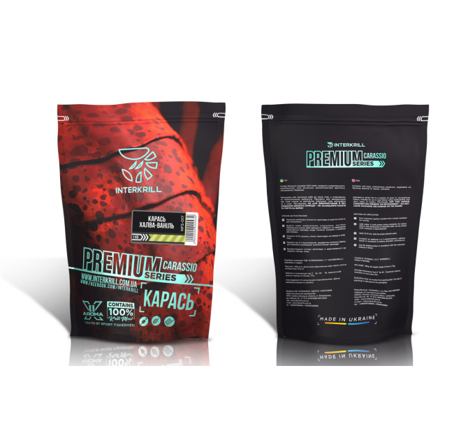 Прикормка INTERKRILL PREMIUM SERIES Карась-Халва-Ваниль, 1 кг