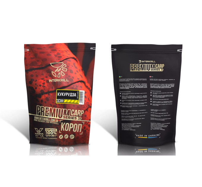 Прикормка INTERKRILL PREMIUM SERIES Карп-Кукуруза, 1 кг