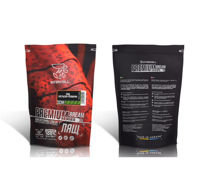 Прикормка INTERKRILL PREMIUM SERIES Лещ-Апельсин-Розмарин, 1 кг