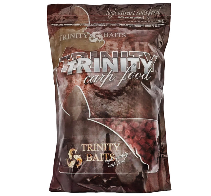 Trinity Baits Pellets MIX (4-6-8) Strawberry-Squid AMINO LINE (промаслений олією лосося) 1 кг