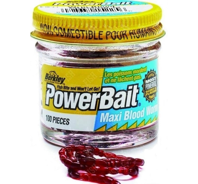 Приманка Berkley Gulp! Power Blood Worm (150 шт) (Мотыль)