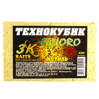 3KBaits Технокубик FLUORO (мотыль) 290 г