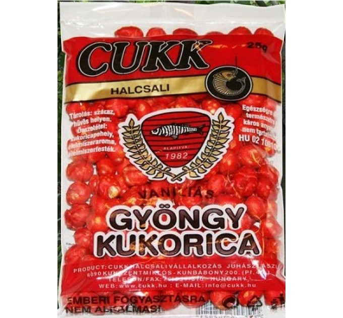 CUKK (Угорщина) Повітряна кукурудза (поп-корн) (25гр) Ваніль (червоний)