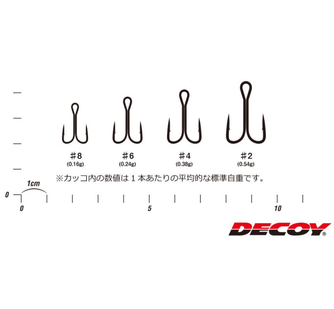 Крючок Decoy V-F52 04, 6 шт/уп Double двойник
