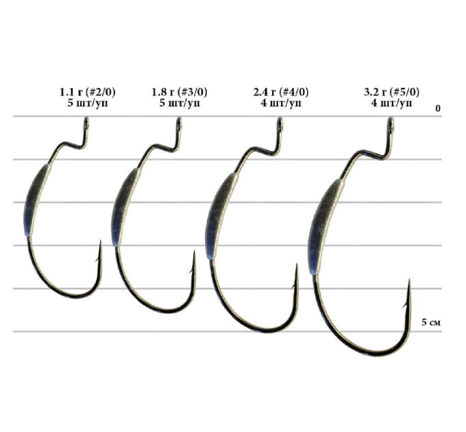 Крючок Decoy Worm102 S-Switcher 3/0, 5 шт/уп