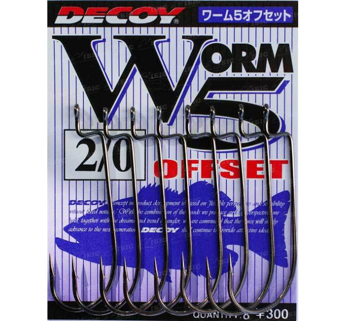 Крючок Decoy Worm 5 Offset 2, 9шт