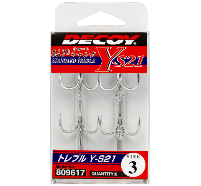Крючок Decoy Y-S21 01, 6 шт/уп тройник