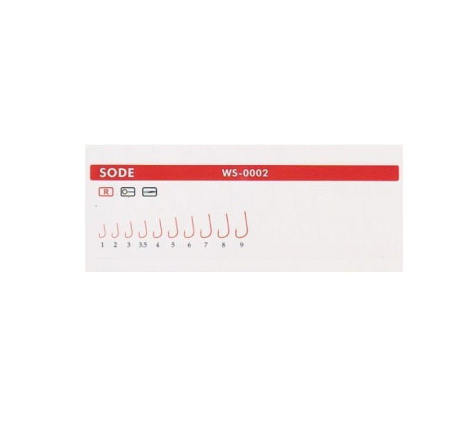 Крючок WHITE SHARK SODE RED №4
