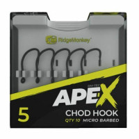 Крючок карповый RidgeMonkey Ape-X Chod Barbed size 5