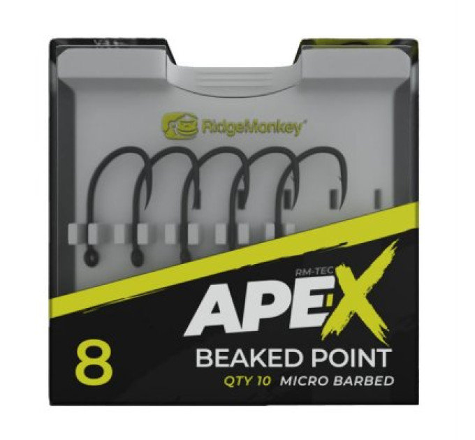 Крючок карповый RidgeMonkey Ape-X Beaked Point Barbed size 4