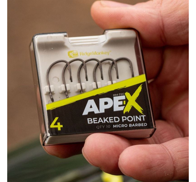 Крючок карповый RidgeMonkey Ape-X Beaked Point Barbed size 4