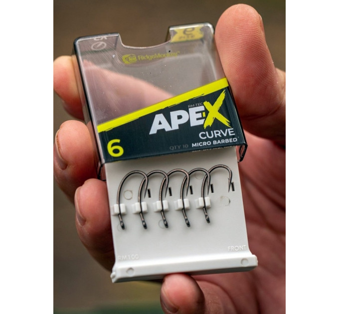 Крючок карповый RidgeMonkey Ape-X Curve Barbed size 4