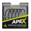 Крючок карповый RidgeMonkey Ape-X Medium Curve 2XX Barbed size 4
