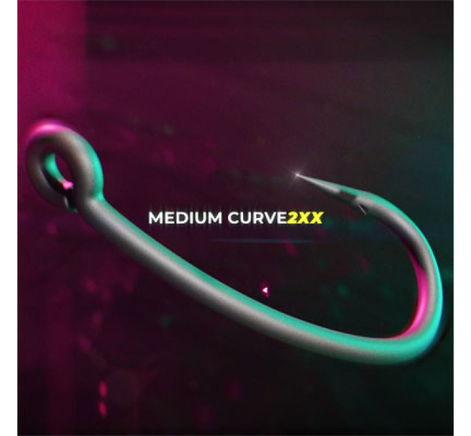 Крючок карповый RidgeMonkey Ape-X Medium Curve 2XX Barbed size 4