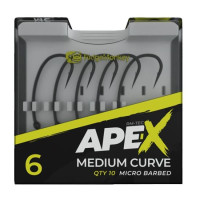 Крючок карповый RidgeMonkey Ape-X Medium Curve Barbed size 6