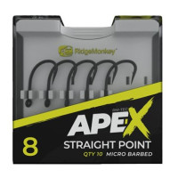 Крючок карповый RidgeMonkey Ape-X Straight Point Barbed size 4