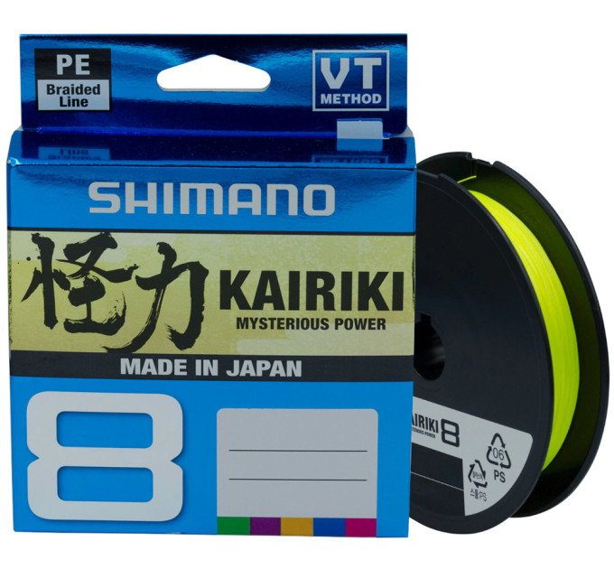 Шнур Shimano Kairiki 8 PE (Yellow) 150m 0.16mm 10.3kg