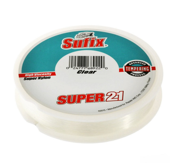 SUPER 21 150M 0.16MM/2.5KG/6LB/CLEAR, жилка SUFIX