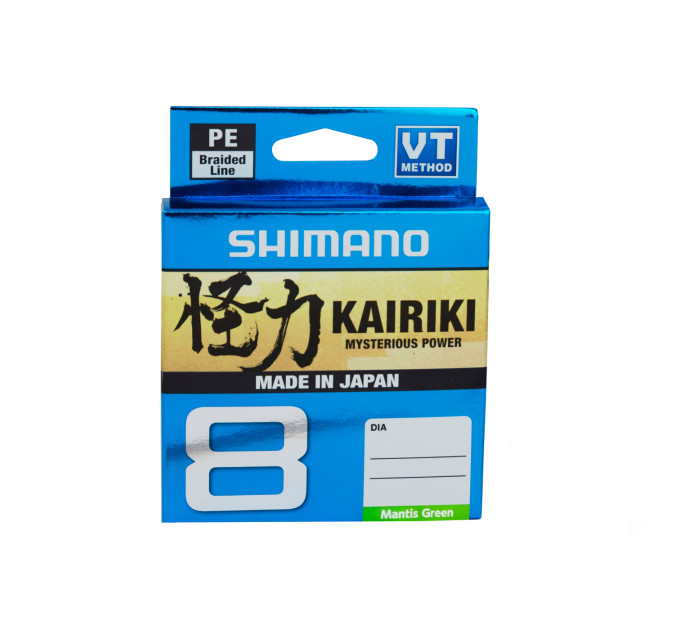 Шнур Shimano Kairiki 8 PE (Mantis Green) 150m 0.20mm 17.1kg