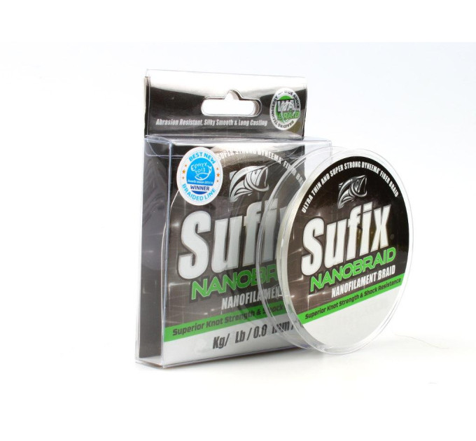 Шнур SUFIX NANO BRAID камуфляж 100M 0.08MM/3.7KG/8LB/AQUA CAMO