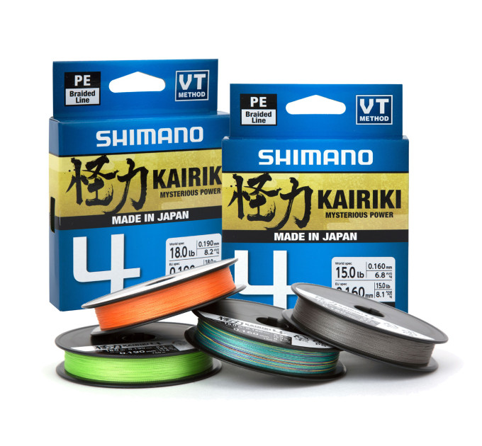Шнур Shimano Kairiki 4 PE (Hi-Vis Orange) 150m 0.16mm 8.1kg