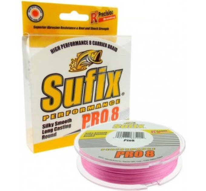 Шнур SUFIX PERFORMANCE PRO 8 135M/0.12MM/18LB/8.2KG PINK