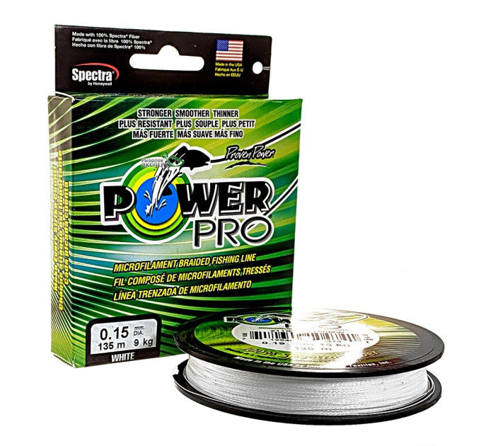 Шнур Power Pro 135m White 0.08mm 4kg/9lbs