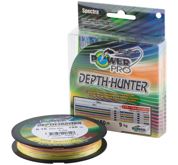 Шнур Power Pro Depth Hunter 0.10 mm, 5 kg, 150 m (211-0005-0150-DH)