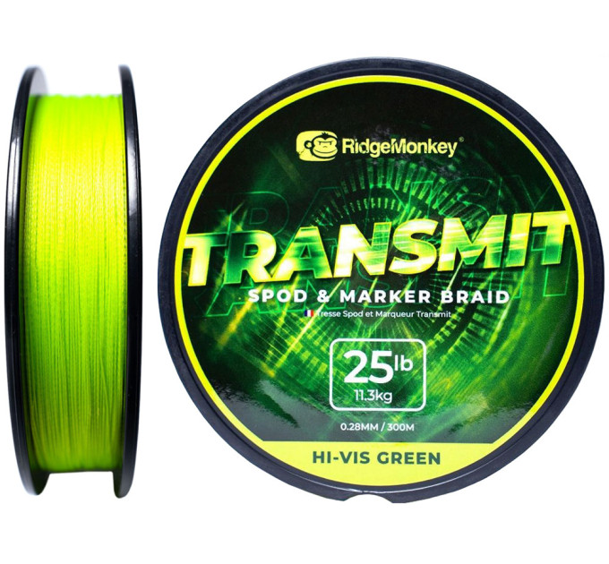 Шнур RidgeMonkey Transmit Spod and Marker Braid 300m 0.28mm 25lb/11.3kg