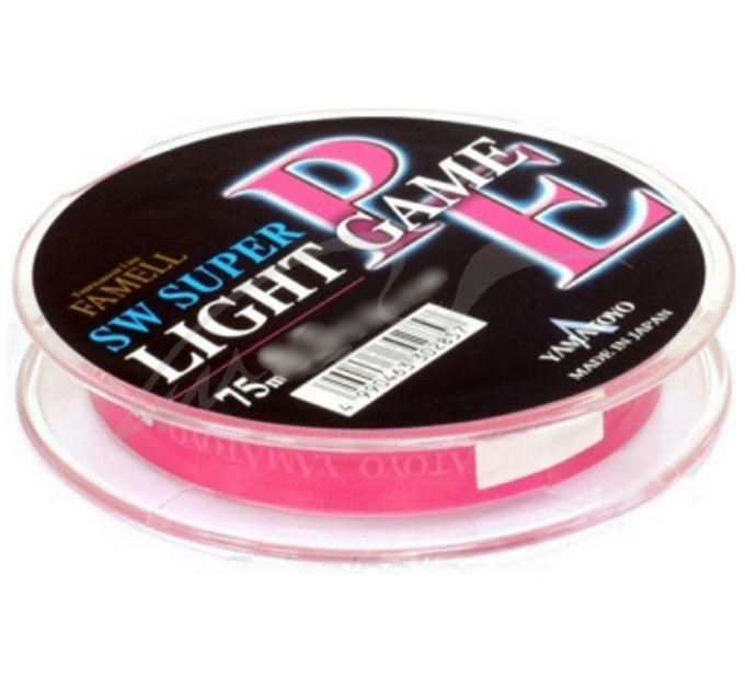 Шнур Yamatoyo PE LIGHT GAME Flash Pink 75m No. 0.6(8lb)