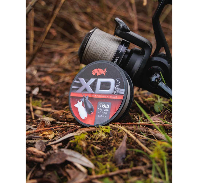 Spomb XD Pro Braid Grey 8+1 0.14mm 16lbs 300m - Сподовий шнур