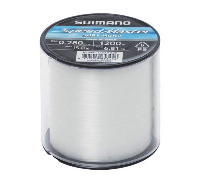 Леска Shimano Speedmaster Surf Mono 1200m 0.30mm 7.95kg