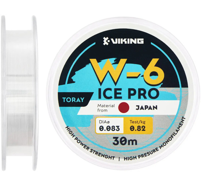Волосінь Viking Fishing Ice Pro W-6 30m (clear) 0.172mm 2.96kg