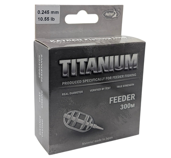 Жилка Katran Titanium Feeder 300m (metalic) 0.245mm 10.55lb/4.54kg