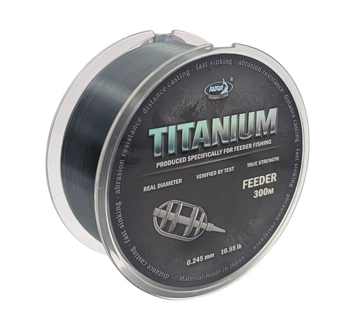 Жилка Katran Titanium Feeder 300m (metalic) 0.245mm 10.55lb/4.54kg