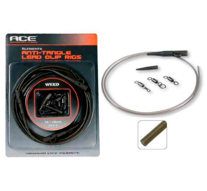 ACC104, Anti Tangle  Lead Clips Rigs x 3, комплект Dynamite Baits