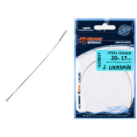 Повідець Ukrspin Orange Spinning струна сталь пайка AFW 17см 14кг(30lb)/0.36мм (2шт/уп)
