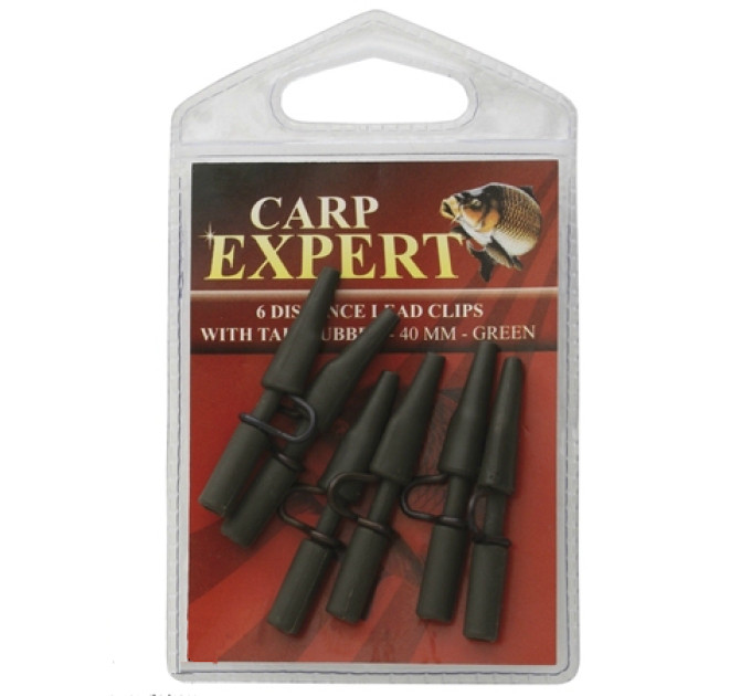 Безпечна кліпса Carp Expert 40 мм зелена 6шт
